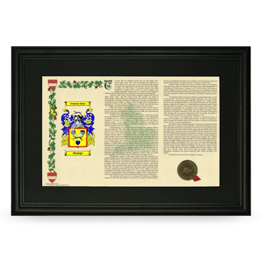 Hanege Deluxe Armorial Landscape Framed- Black