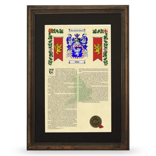 Enlay Deluxe Armorial Framed - Brown