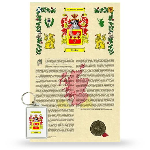 Hening Armorial History and Keychain Package