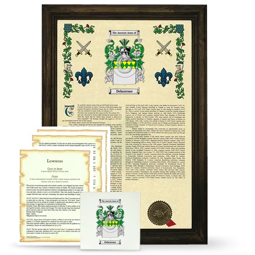 Delazerme Framed Armorial, Symbolism and Large Tile - Brown