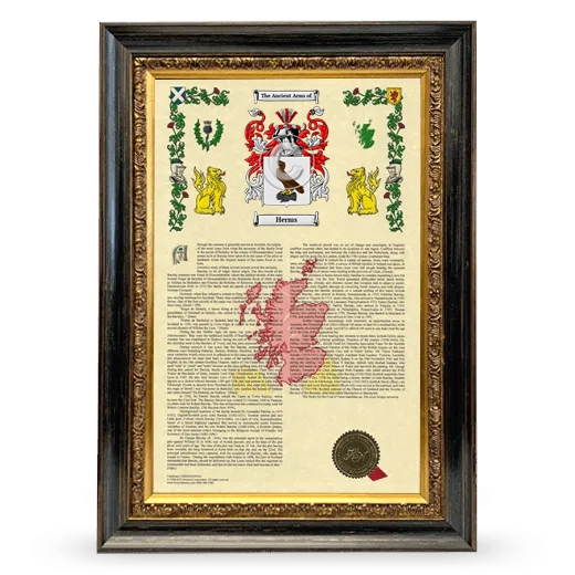 Herms Armorial History Framed - Heirloom