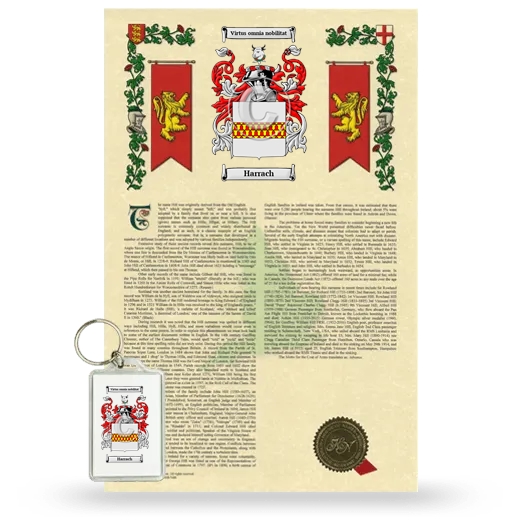 Harrach Armorial History and Keychain Package