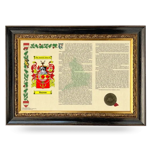 Haysum Armorial Landscape Framed - Heirloom