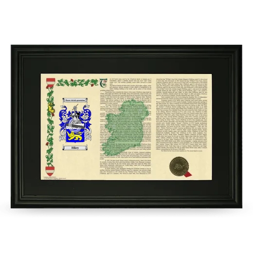 Hikey Deluxe Armorial Landscape Framed- Black