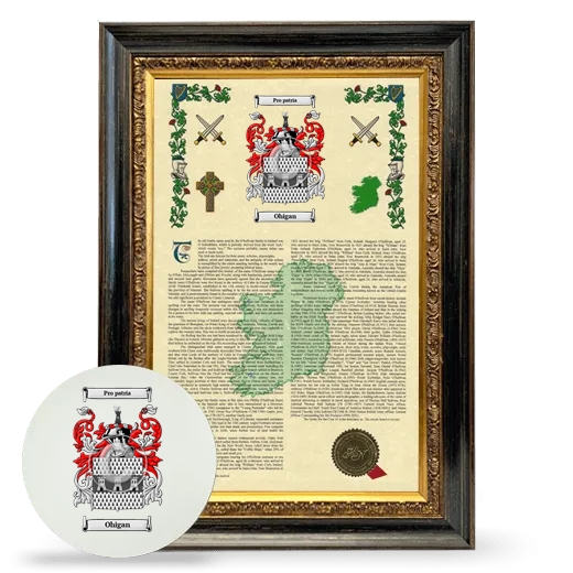 Ohigan Framed Armorial History and Mouse Pad - Heirloom