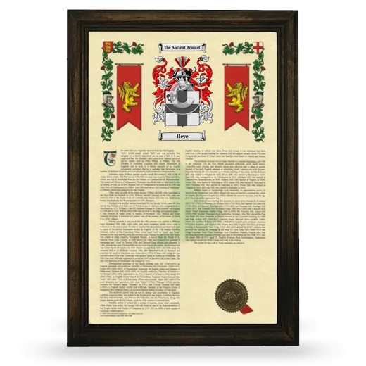 Heye Armorial History Framed - Brown