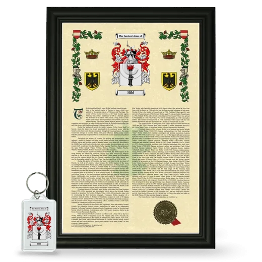 Hild Framed Armorial History and Keychain - Black