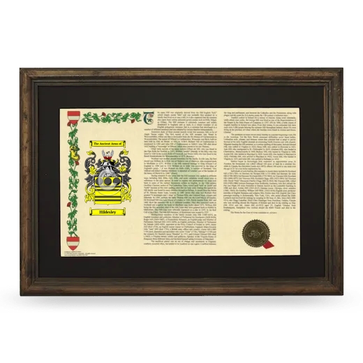 Hildesley Deluxe Armorial Landscape Framed - Brown