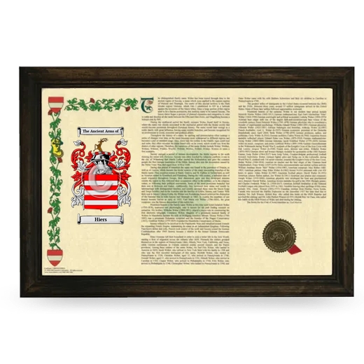 Hiers Armorial Landscape Framed - Brown