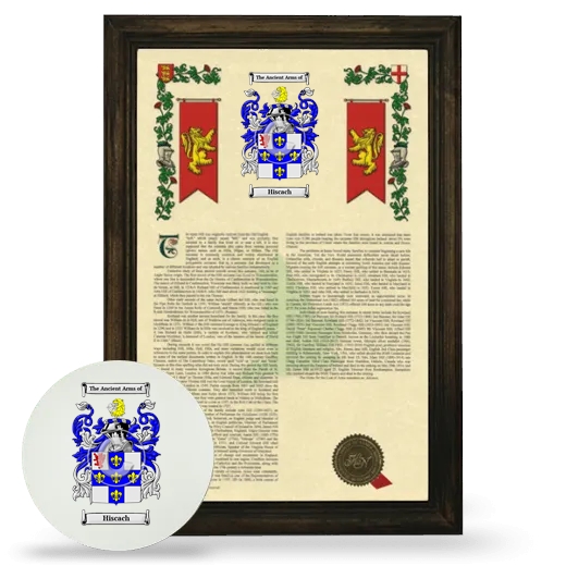 Hiscach Framed Armorial History and Mouse Pad - Brown