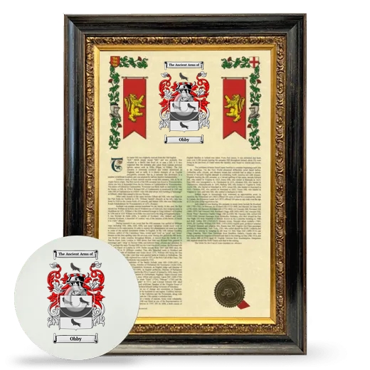 Ohby Framed Armorial History and Mouse Pad - Heirloom