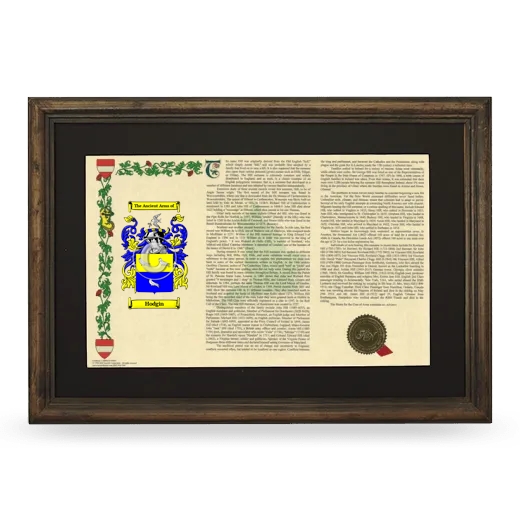 Hodgin Deluxe Armorial Landscape Framed - Brown