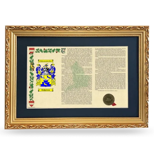 Hodgeeson Deluxe Armorial Landscape Framed - Gold