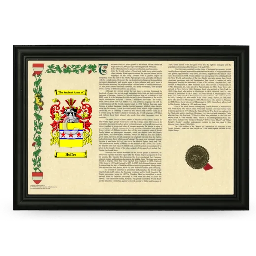 Hoffer Armorial Landscape Framed - Black