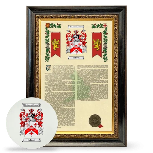 Holbroh Framed Armorial History and Mouse Pad - Heirloom