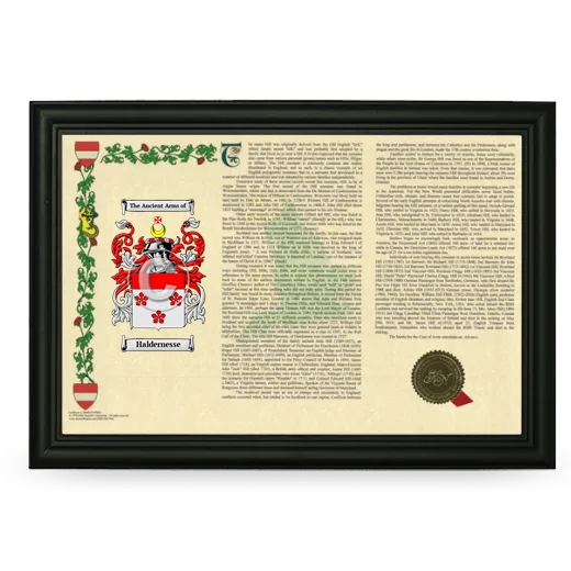 Haldernesse Armorial Landscape Framed - Black