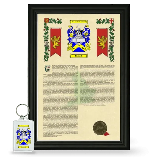 Haldack Framed Armorial History and Keychain - Black