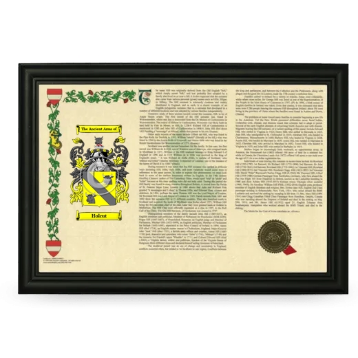 Holcut Armorial Landscape Framed - Black