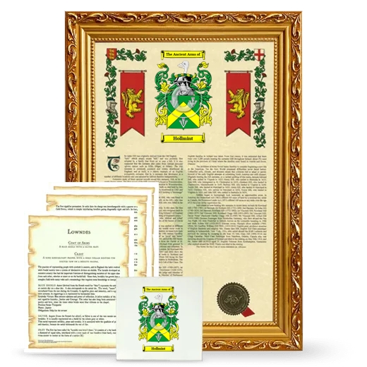 Hollmint Framed Armorial, Symbolism and Large Tile - Gold