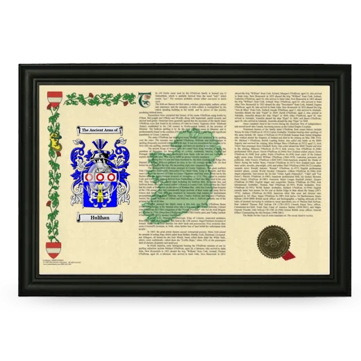 Hulihan Armorial Landscape Framed - Black