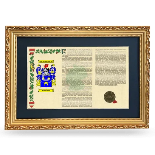 Hoelscher Deluxe Armorial Landscape Framed - Gold