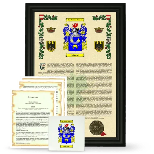 Holzwart Framed Armorial, Symbolism and Large Tile - Black