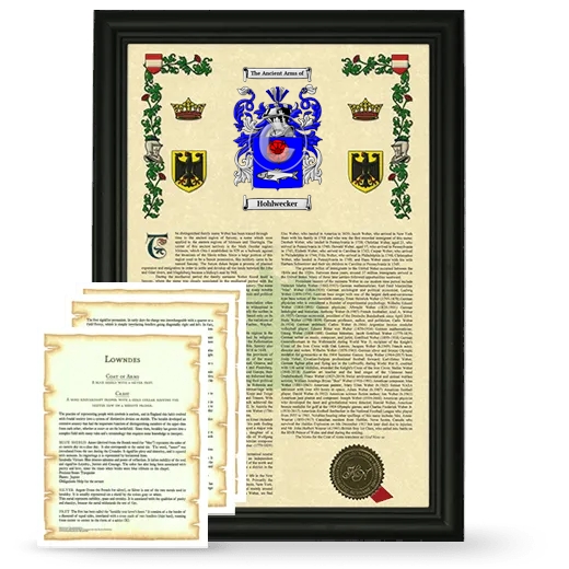 Hohlwecker Framed Armorial History and Symbolism - Black