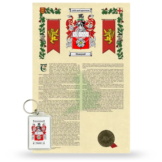 Homynd Armorial History and Keychain Package