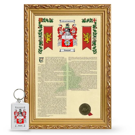 Homynd Framed Armorial History and Keychain - Gold