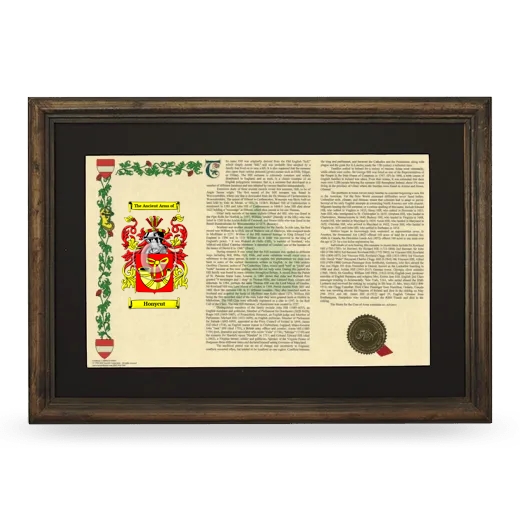 Honycut Deluxe Armorial Landscape Framed - Brown
