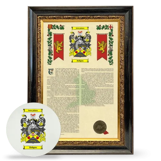 Hobgen Framed Armorial History and Mouse Pad - Heirloom