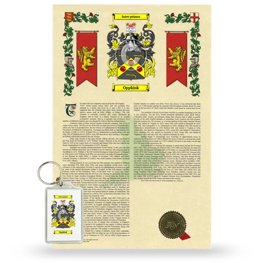 Oppkink Armorial History and Keychain Package