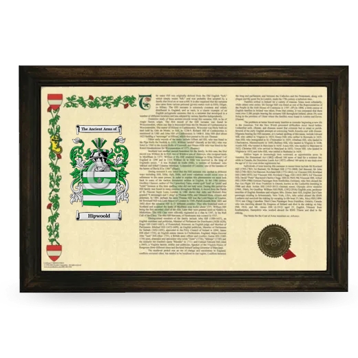 Hipwoold Armorial Landscape Framed - Brown