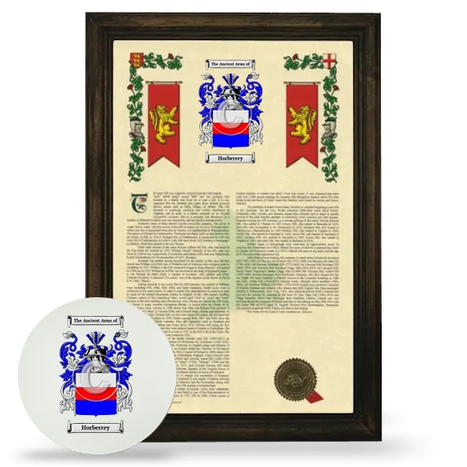 Horberrey Framed Armorial History and Mouse Pad - Brown