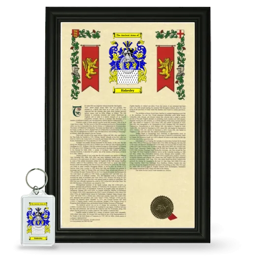 Hakesley Framed Armorial History and Keychain - Black