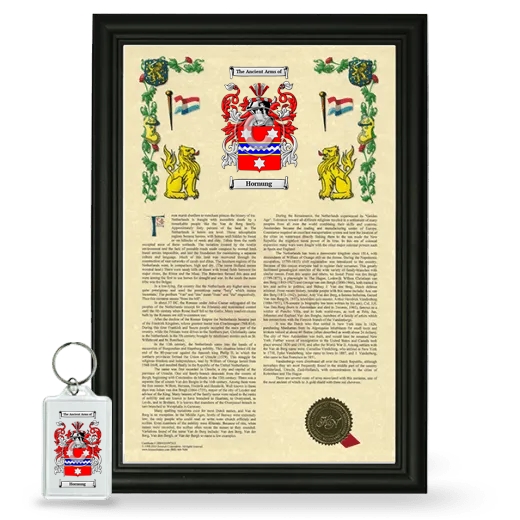 Hornung Framed Armorial History and Keychain - Black