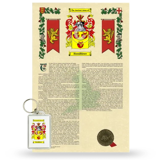 Horniblowe Armorial History and Keychain Package