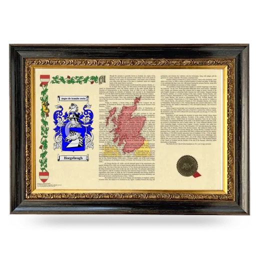 Horgebrogh Armorial Landscape Framed - Heirloom