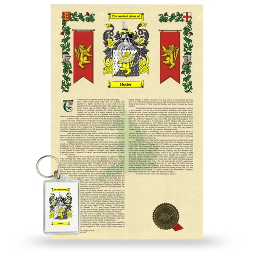 Hosier Armorial History and Keychain Package