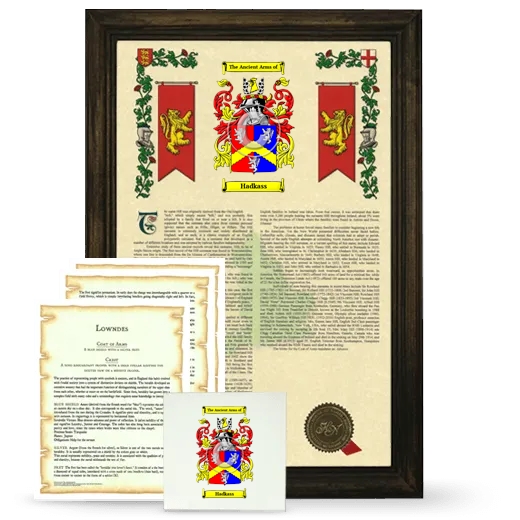 Hadkass Framed Armorial, Symbolism and Large Tile - Brown