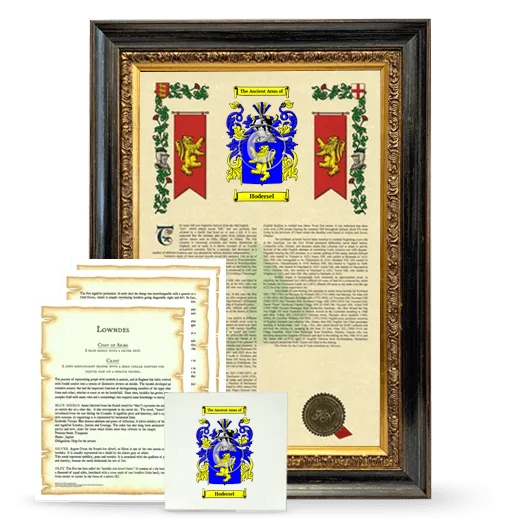 Hodersel Framed Armorial, Symbolism and Large Tile - Heirloom