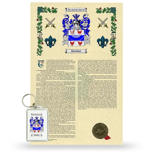 Hottelart Armorial History and Keychain Package