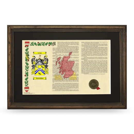 Howsedane Deluxe Armorial Landscape Framed - Brown