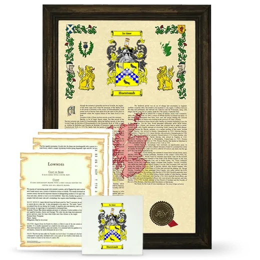 Huestomb Framed Armorial, Symbolism and Large Tile - Brown