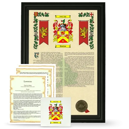 Howton Framed Armorial, Symbolism and Large Tile - Black