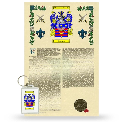 L'ugues Armorial History and Keychain Package