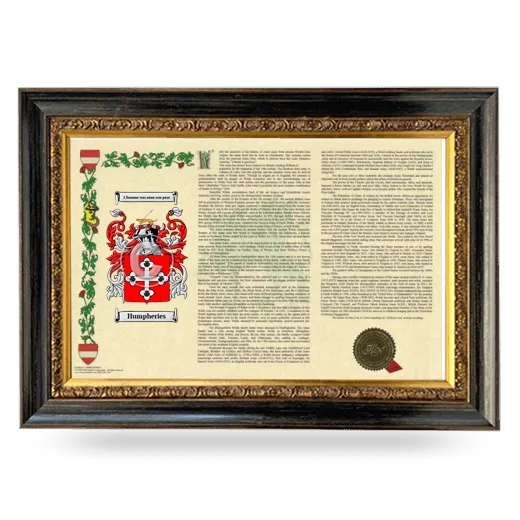 Humpheries Armorial Landscape Framed - Heirloom