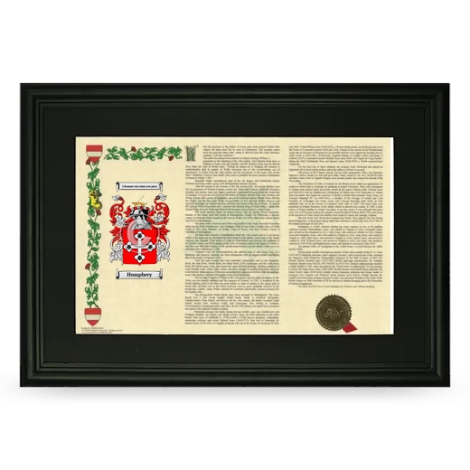 Humphery Deluxe Armorial Landscape Framed- Black