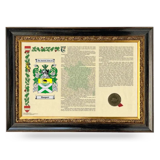 Haupert Armorial Landscape Framed - Heirloom