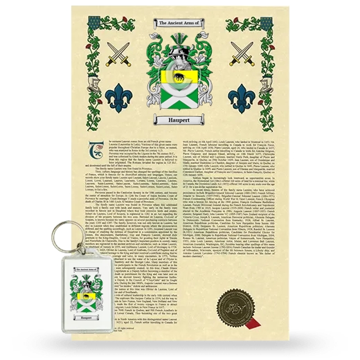 Haupert Armorial History and Keychain Package